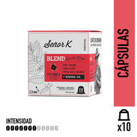 Café Señor K - Cápsulas Espresso Colombia Santa Rosa Señor K 10 Unidades