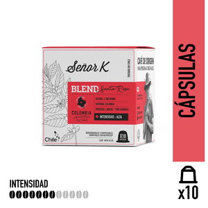 Café Señor K - Cápsulas Espresso Colombia Santa Rosa Señor K 10 Unidades