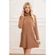 thumbnail image 3 of Sweater Mini Vestido Corto Tejido Mujer Cuello Alto Doble 2001, 3 of 4