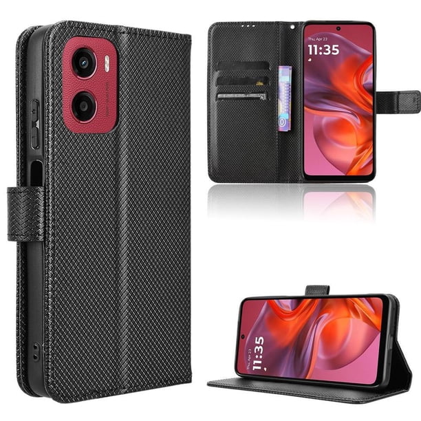 Funda Billetera para TCL K32 5G con Ranuras y Soporte Marrón