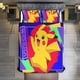 thumbnail image 1 of Comforter Set Queen Size Pokemon - Neon Lights Pikachu Set with 2 Pillowcases for All SeasonsBedding Set 3pcs for Kids Boys Girls Bedroom Decor Bed Sheets, 1 of 5