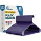 thumbnail image 1 of Perchas para ropa Lifemaster, resistentes, de plástico morado, 80 unidades, 1 of 9