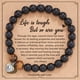 thumbnail image 4 of Love Heart Pendant Beaded Bracelet for Energy Healing and Relaxation - Perfect Gift with Card, 4 of 5