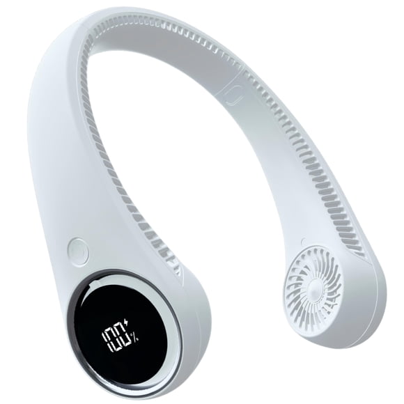 Ventilador de Cuello Respiray Portátil 17 h 4000 mAh 3 Velocidades Blanco