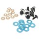 thumbnail image 3 of Juguete de seguridad de plástico de 10pcs ojos + no tejidos con purpurina + arandela 24 mm azul claro, 3 of 4