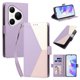 thumbnail image 2 of Funda Cartera Tricolor para Huawei Pura 80 Pro con Ranuras, Morado, 2 of 6
