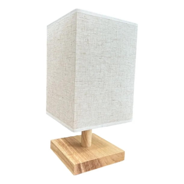 Lampara De Velador Lampara De Mesa Diseño Cuadrado beige 1