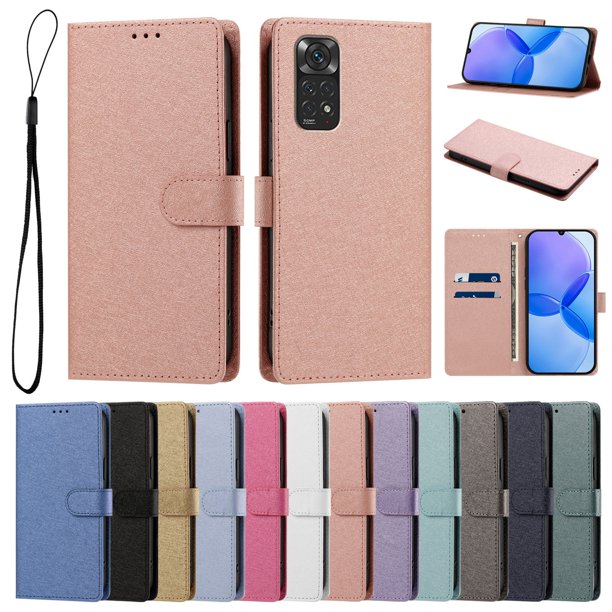 Cartera para Xiaomi Redmi Note 11S 4G con Bolsillo de Tarjetas, Rosa