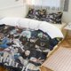 thumbnail image 1 of Black Clover Anime Home Bed 3-piece Set Classic Japanese Anime Polyester Wash Student Dormitory Set, 1 of 5