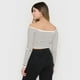 thumbnail image 2 of Sweater Mujer Rayado Off Shoulder Blanco Rayas Corona, 2 of 5