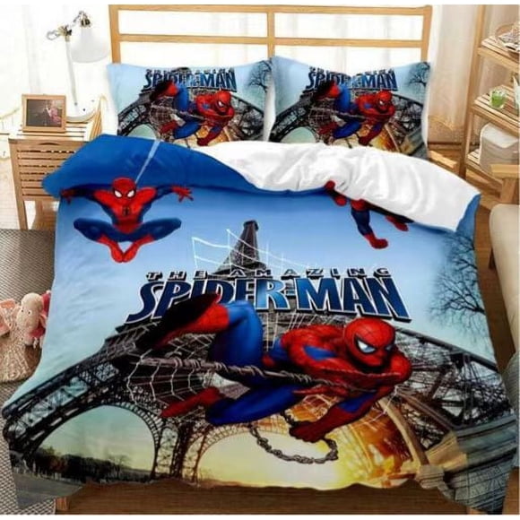 Spider Ma-n Spider M-an Bedding Set Sheet Set for Kids Adults,All Season Lightweight