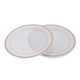 thumbnail image 1 of 6Pcs Platos De Plástico Desechables Vajilla Plato Redondo 7.5 Pulgadas Oro Rosa, 1 of 5