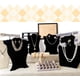 thumbnail image 3 of Expositores de joyas de terciopelo negro de 15 pulgadas de alto, expositores de sobremesa para collares y pendientes largos, maniquíes plegables para busto de joyería (juego de 6), 3 of 5