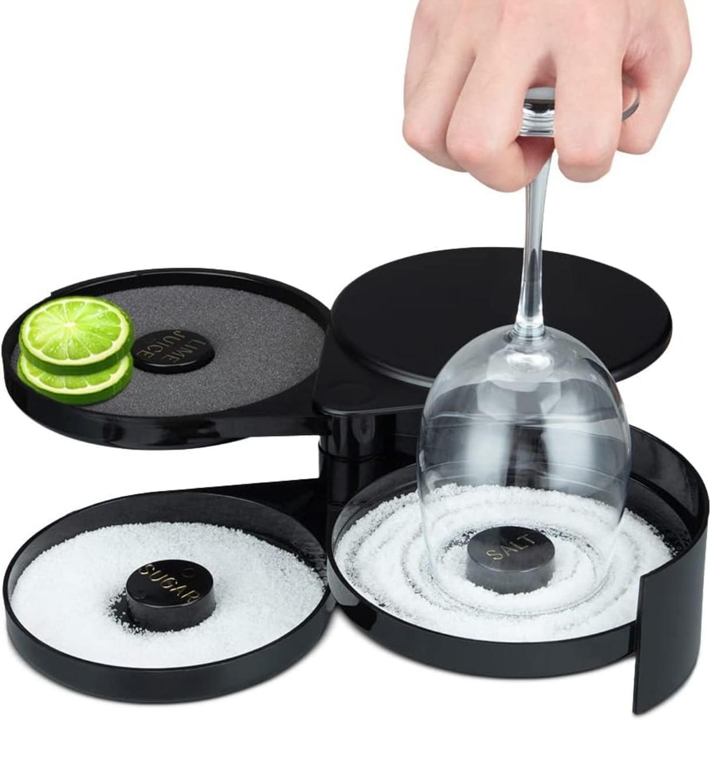 Genérico - Escarchador De Vasos Para Preparar Micheladas 3 Bandejas Negro