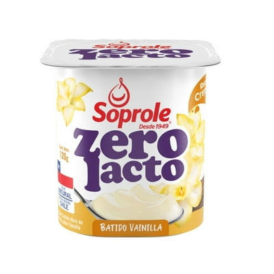 Yoghurt Batido Zero Lacto Sabor Vainilla Pote 120 G Soprole