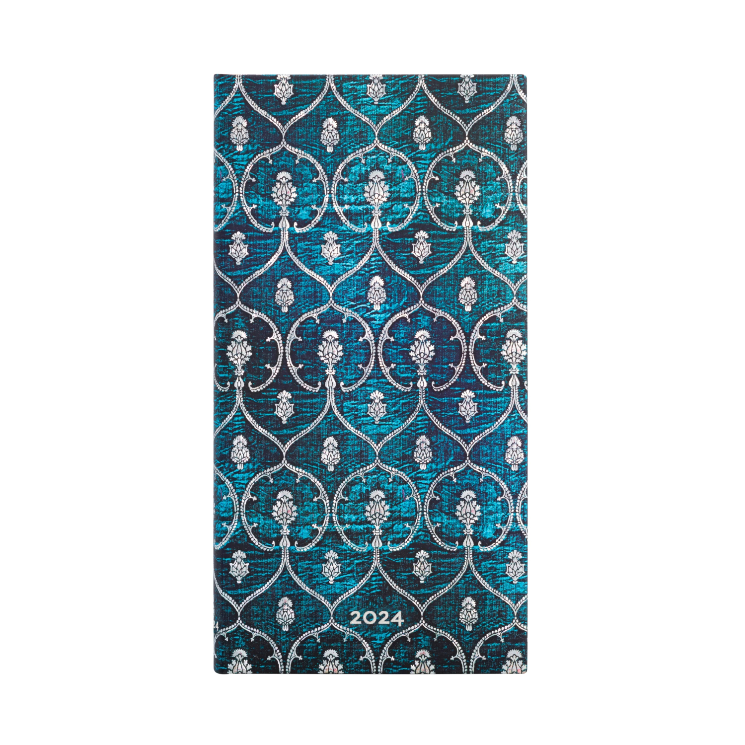 Paperblanks - Agenda 2024 Terciopelo Azul Blue Velvet, T.Dura, Vista Semanal, Slim