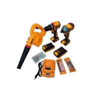 Kit Inalámbrico 3En 1 Atornillador De Impacto 285Nm+Taladro Percutor 76Nm+Soplador Ingco 2Bat