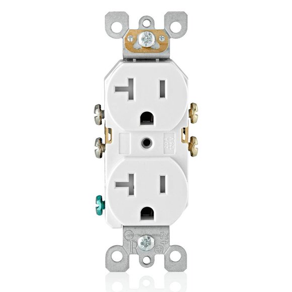 Tomacorriente Leviton 20A TR Dúplex T5820-W Blanco 125V