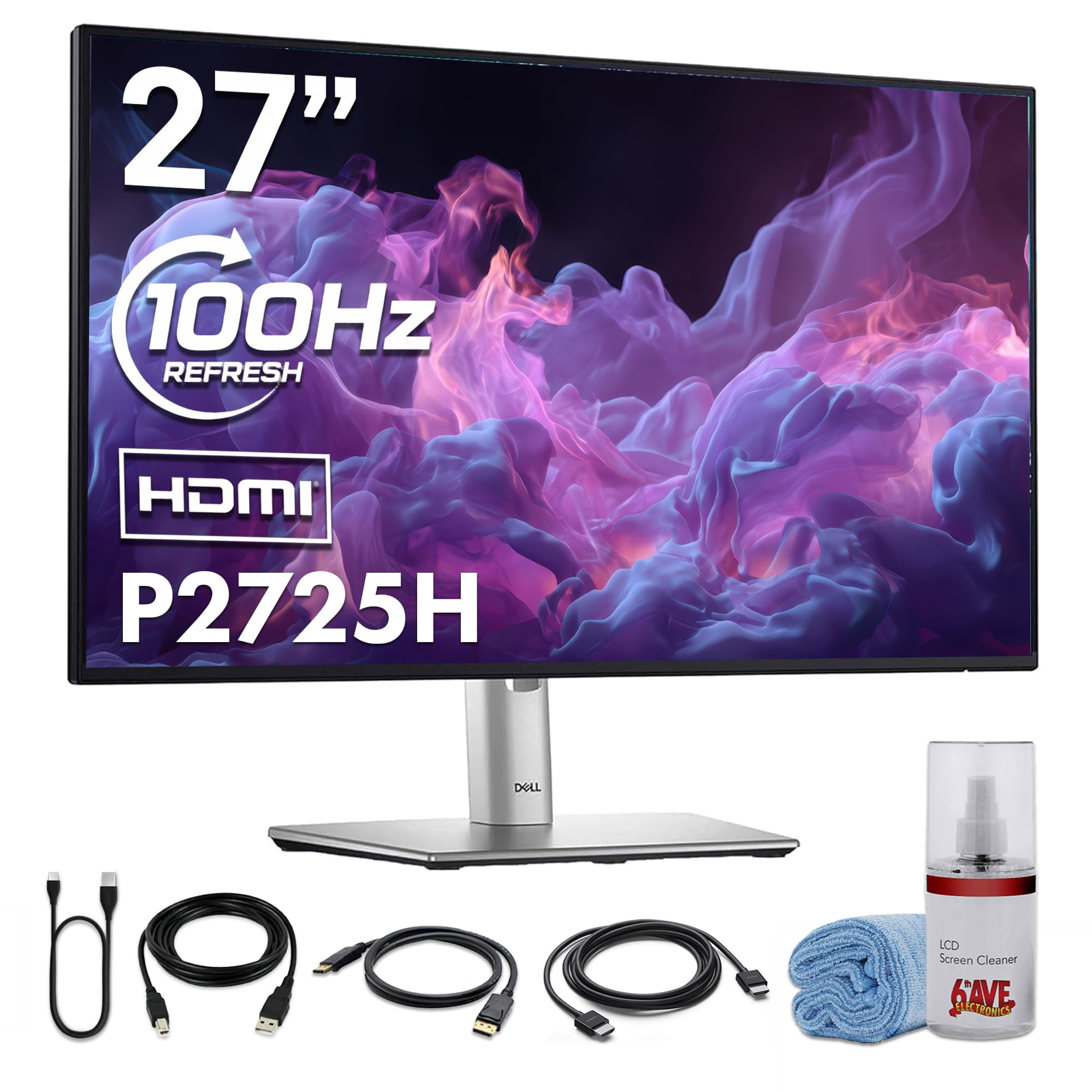 Monitor Dell P2725h De 27 Pulgadas Full Hd (1920 X 1080) Ips Led, 100 Hz