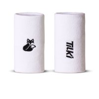 Muñequera Tilki Larga Pro Terry Blanca X2 Tenis Padel