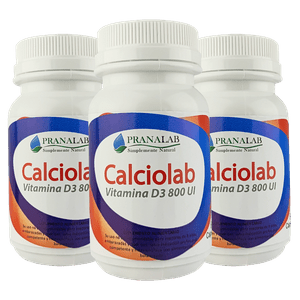 Pranalab - Calcio + Vitamina D 800Ui Pack 3 Frascos 180 Cápsulas