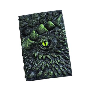 Magideal - Bloc De Notas De Viaje Con Relieve De Ojo De Dragón 3D, Cuaderno De Bocetos, Bloc De Notas Diario, Decoración De Fantasía, Escritura, Cuaderno Grabado Verde