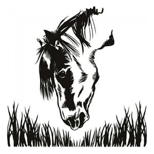 Rienda Libre Graphics - Decomural Horse Head Grass Farm Ws-18603