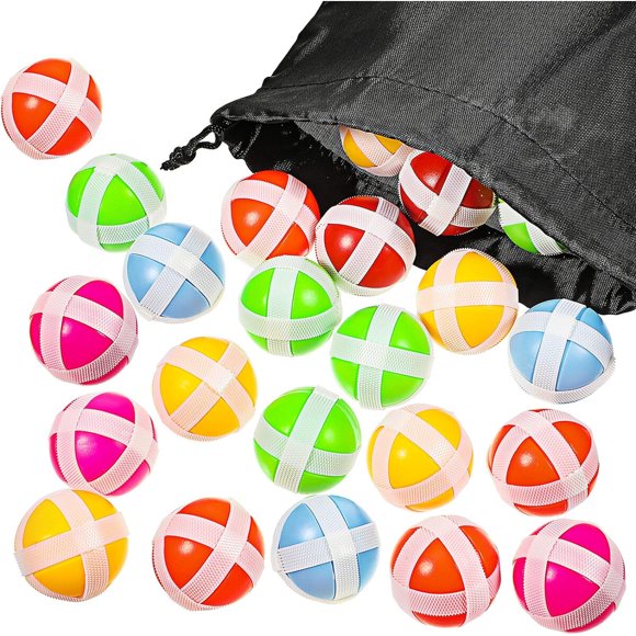 Skylety 30 pelotas adhesivas para diana de tela, 6 colores