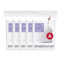 Bolsas De Basura Simplehuman Code A, 4,5 L/1,2 Galones, 150 Unidades