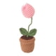 thumbnail image 3 of Mini Maceta Rústica Con Flores Tejidas A Mano, Estante Para Regalo De Cumplea?os Y Día De San Valentín, Tulipanes Rosas, 3 of 5