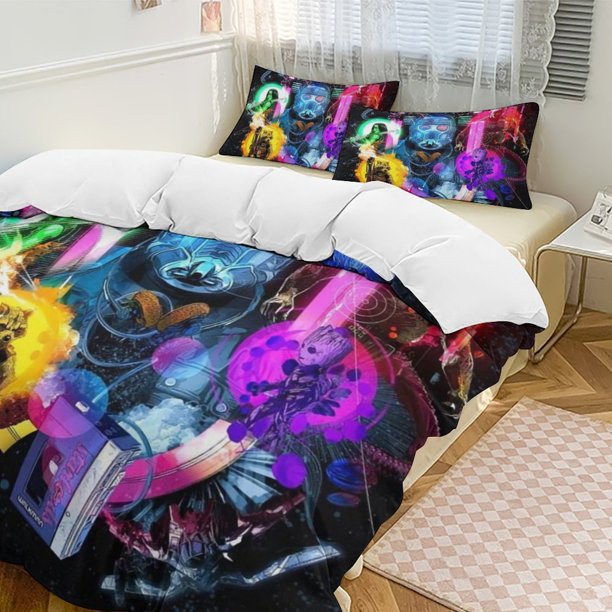 Guardians of The Galaxy Family Bed 3 Piece Set Personalized Bedding Decor for Kids And Teens Anime Student Dormitory Cover