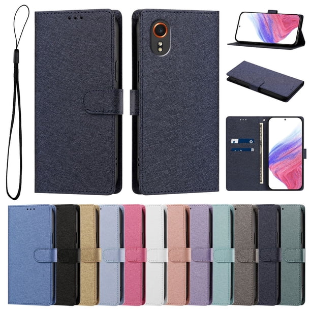 Cartera para Samsung Galaxy XCover 7 con Soporte y Correa, Azul Marino