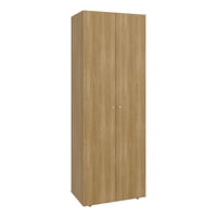 Fmfurniture - Closet 1 Colgador 2 Puertas 170X60X40,2 Cm Cafe Claro