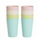 thumbnail image 1 of Juego de 8 vasos de paja de trigo para niños y vajilla de cocina, 4 colores, 1 of 5