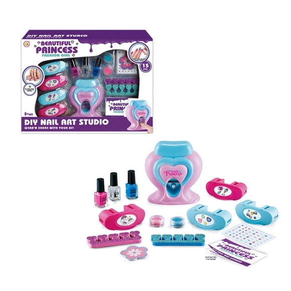 Set Fashion Uñas DIY Nail Art Studio Princess 15 Piezas