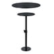 thumbnail image 1 of Mesa lateral redonda pequeña, Mesa de bebida de altura ajustable, Mesa lateral de pedestal, Mesa de café, para espacios pequeños, Negro, 1 of 3