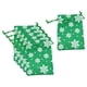 thumbnail image 3 of 6 Bolsas De Regalo De Arpillera De Navidad Con Cordón, 14 X 10 Cm, Lavable, Verde, 3 of 5