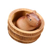 Bothyi - Arcilla Capybara Mini Tea Pet Figurita Decoración Para Oficina Sala De Té Dormitorio