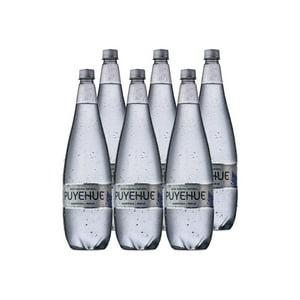 6X Agua Mineral Natural Puyehue Con Gas 1500Cc