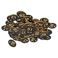 Magideal - Etiquetas Colgantes Portátiles De 100 Números 1 - 100 Etiquetas De Identificación De Equipaje Etiqueta De Llave De Número De Dormitorio De Supermercad - Palabra Palabra Negra+Amarilla