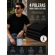 thumbnail image 2 of Pack 4 Poleras Basicas Cuello Redondo 100% Algodon 200g Negro Xxl Lisa, 2 of 3