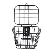 Magideal - Cesta De Malla De Alambre Para Bicicleta, Cesta De Bicicleta Eléctrica Multifunción Portátil A Prueba De Herrumbre Montada En El Frente De Liberación Negro