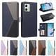 thumbnail image 5 of Funda Cartera Tricolor para Motorola Moto G14 con Soporte, Azul Oscuro, 5 of 6