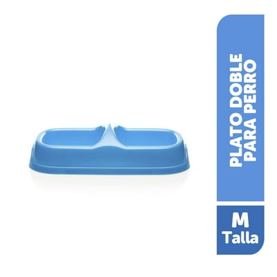 Plato Para Perro Doble Tamaño M 1 Un Buddy Pet