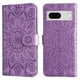thumbnail image 1 of Funda tipo cartera FOXDOCK para Google Pixel 7 , diseño girasol en relieve, cuero PU, cierre magnético, soporte y tarjetero, 1 of 5