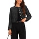 thumbnail image 1 of Chaqueta de Tweed a Cuadros INSPIRE CHIC para Mujeres Cuello Redondo Abotonada Elegante para el Trabajo, 1 of 6