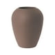 thumbnail image 1 of Macetero Plastico Redondo Ovalado Moderno Con Textura M cafe, 1 of 3