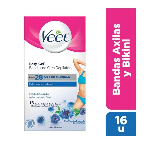 Bandas de Cera Depilatoria Axila & Bikini Sensible