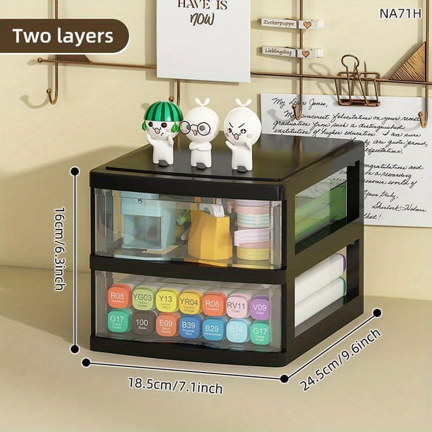 1pc Desktop Storage Box, Drawer Type Storage Cabinet, Crafts Storage Box And Organizer