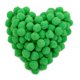 thumbnail image 1 of Pompones MORFEN verdes de 2,5 cm – Set de 150 piezas para manualidades, 1 of 7
